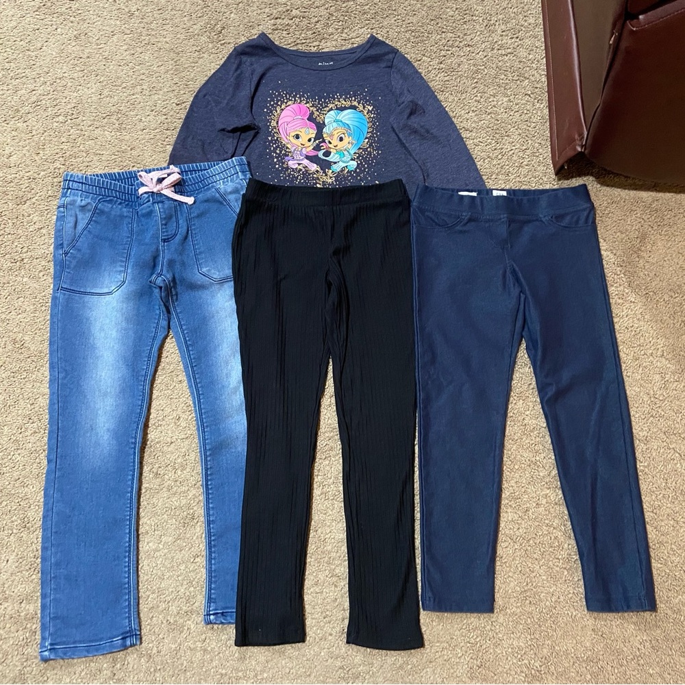 MIXED LOT of 4 GIRL CLOTHES SIZE 6X-7 Pants Jeggings w/ Stretch Gap Art Class…